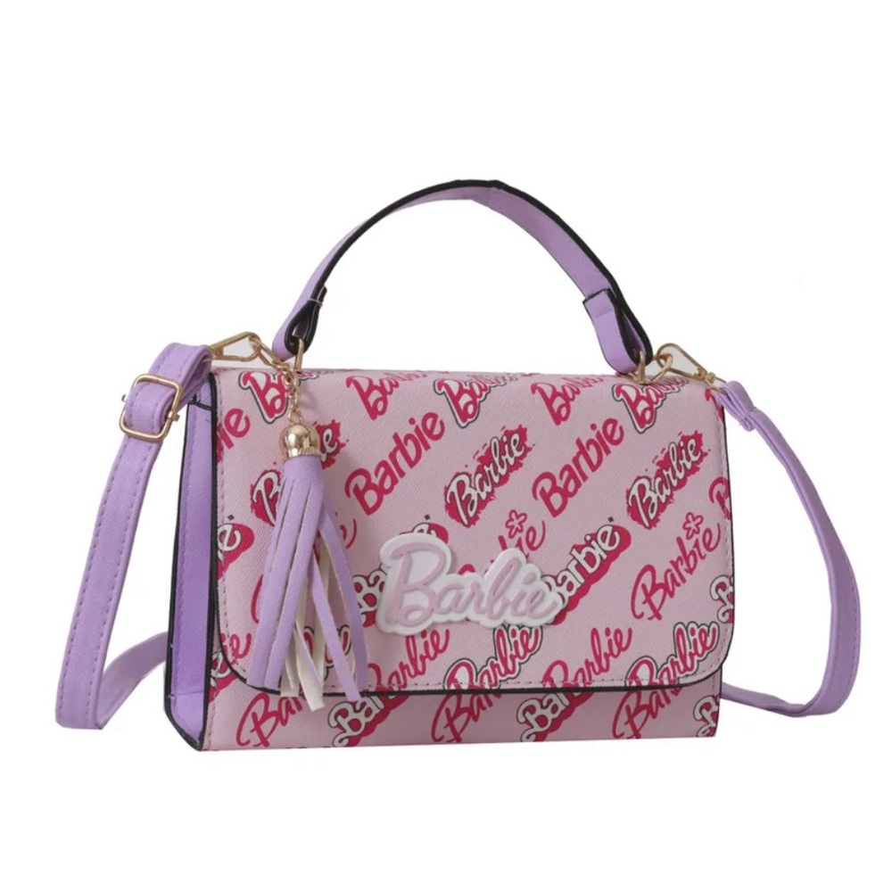 Pink and Purple Barbie Purse Bag/ Barbie Tote Bag/ Barbie themed crossover bag